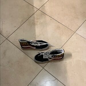 Vans Hightop Black and Red Sneakers Sz 5.5 men/Sz 7 women